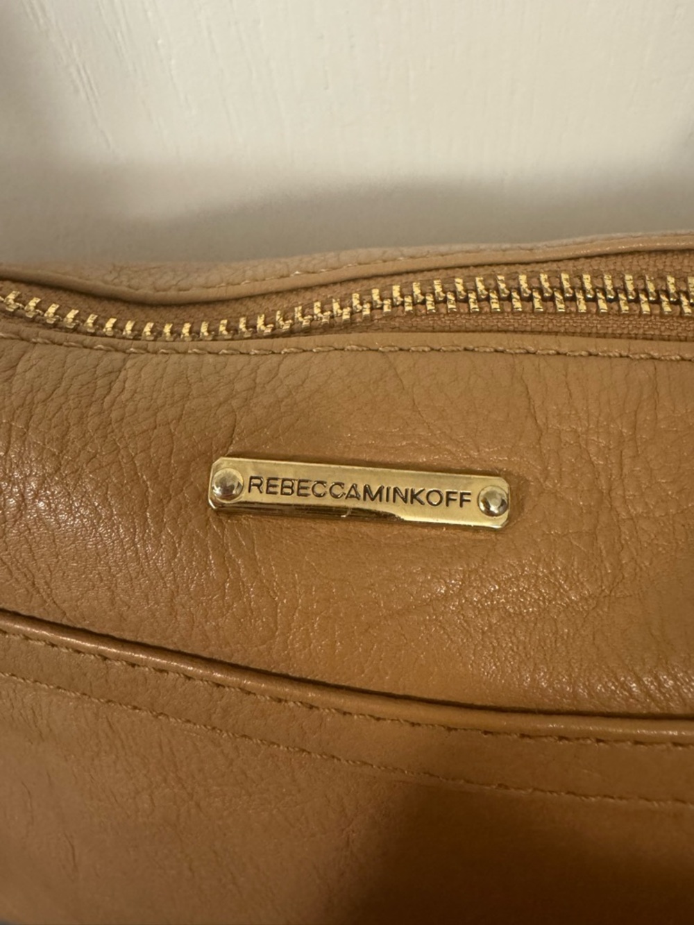 Rebecca Minkoff Tan Leather Crossbody with Chain Strap - Picture 9 of 16